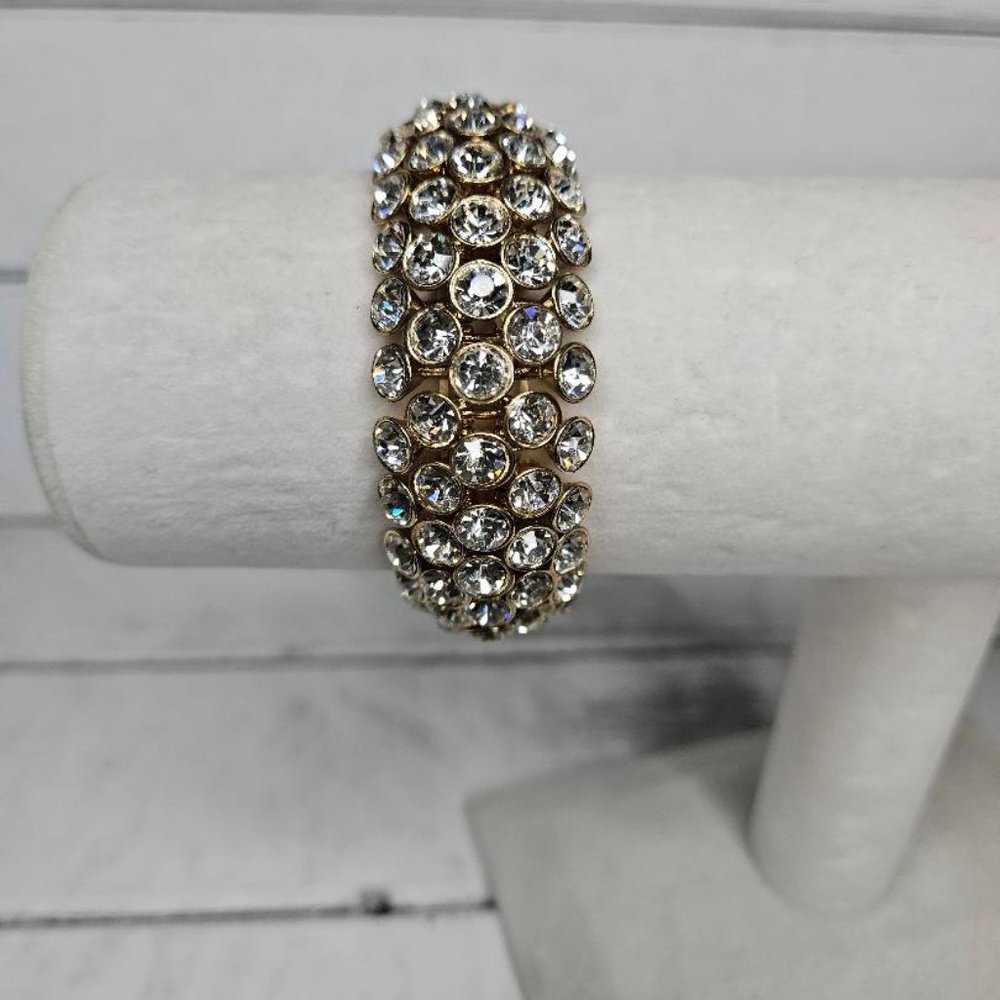 Rhinestone Stretch Bracelet for S to Med Wrist - Picture 2 of 3